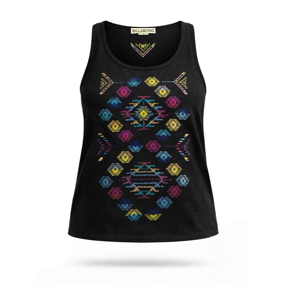 Billabong Navy Tribal Print Tank Top Size Small